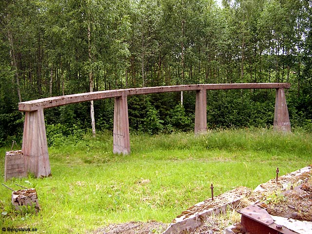 Fundament vid det f.d. anrikningsverket. Foto: John Thoweman