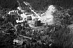 Flygbild över gruvan i Iviken
